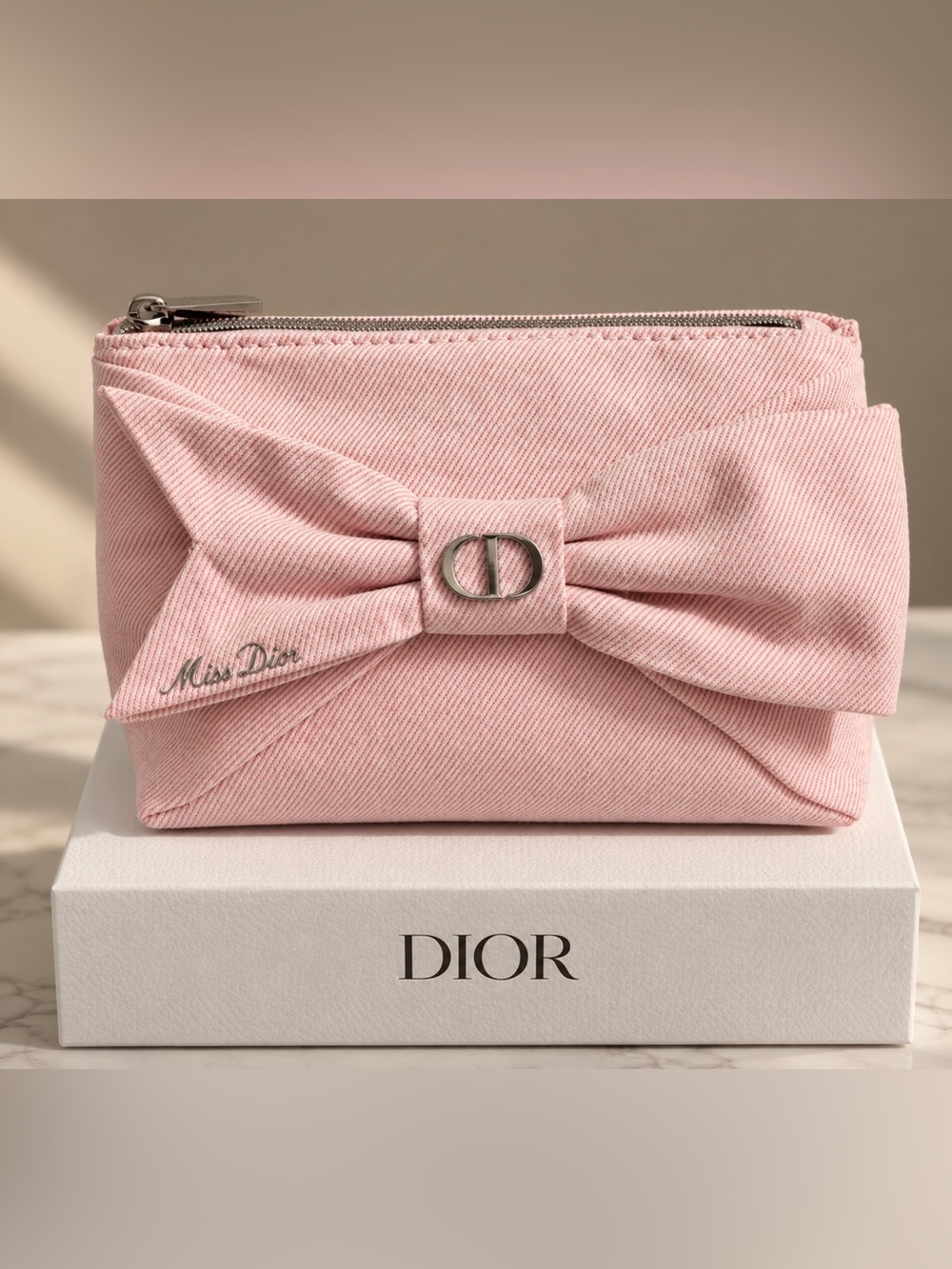 Miss Dior Pink bow pouch